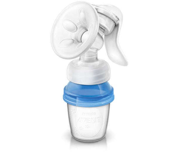 Philips Avent Laktator Ręczny NATURAL +3x Pojemnik VIA Na Pokarm - 320349 - zdjęcie 2